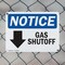 Signmission Gas Shutoff Down Arrow OSHA Notice Sign, Plastic, 10in W x 7in L, 2PK OS-2PACK-NS-P-710-L-13022 - alternate 8